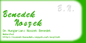 benedek noszek business card